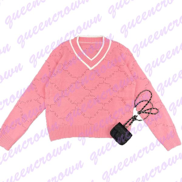 hollow letter knitted sweater long sleeve wool pullovers women casual short sweater designer jacquard knits, White;black 
hollow letter knitted sweater long sleeve wool pullovers women casual short sweater designer jacquard knits, White;black