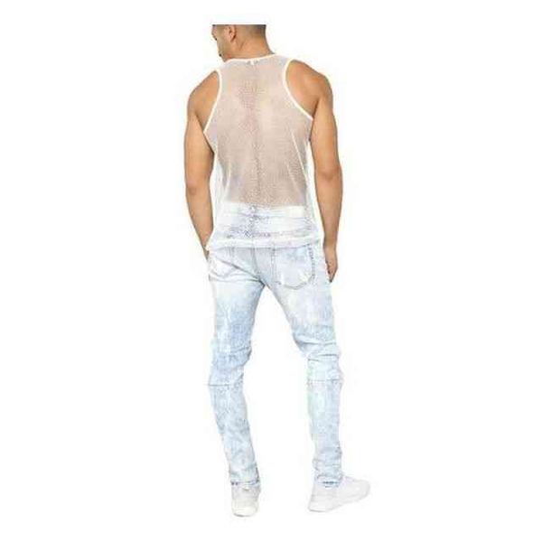 european and american men's fashion hollow out breathable thin sports 2022 summer new camisole, White
european and american men's fashion hollow out breathable thin sports 2022 summer new camisole, White