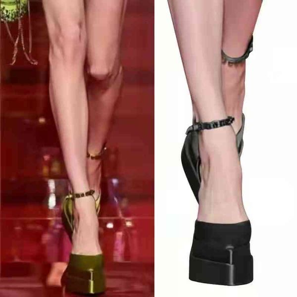 sandals super high heel waterproof platform thick hollow pointed silk hate sky baotou one-sided belt sandals s a76q, Black
sandals super high heel waterproof platform thick hollow pointed silk hate sky baotou one-sided belt sandals s a76q, Black