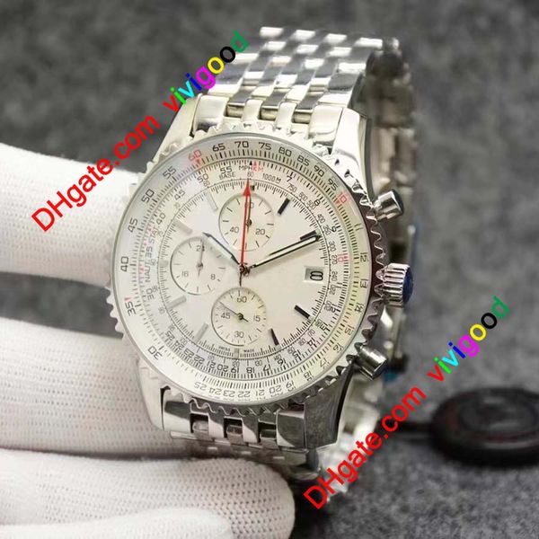 hight quality watch navitimer leather strap or steel strap 3a mens watches sport japen vk quartz chronograph fashion 180e, Slivery;brown
hight quality watch navitimer leather strap or steel strap 3a mens watches sport japen vk quartz chronograph fashion 180e, Slivery;brown