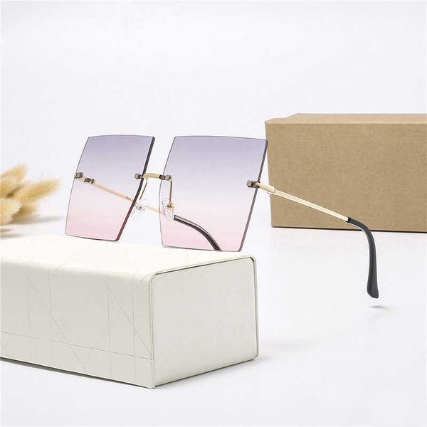 modern oversized frame women fashion sunglasses high-grade metal texture frameless color trend glasses simple personality anti-ultraviolet, White;black
modern oversized frame women fashion sunglasses high-grade metal texture frameless color trend glasses simple personality anti-ultraviolet, White;black