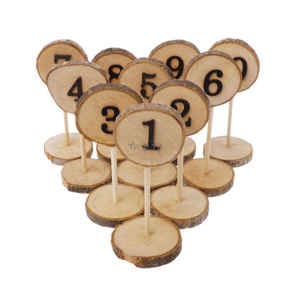 1-10 rustic wood table numbers slices stick stand base seat cards decor retro wedding party supplies party direction signs
1-10 rustic wood table numbers slices stick stand base seat cards decor retro wedding party supplies party direction signs