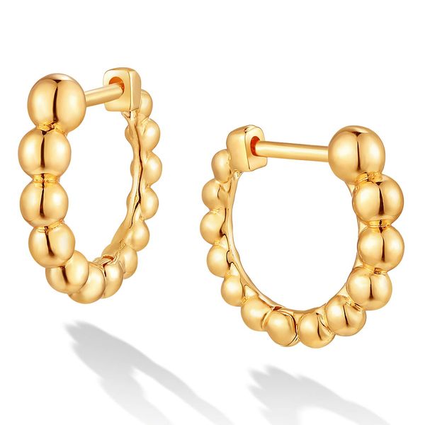 charm dainty cz hie hoop earrings 18k gold filled chunky simple cute thick round frill bead ball cuff cubic zirconia minimalist persona ammc, Golden
charm dainty cz hie hoop earrings 18k gold filled chunky simple cute thick round frill bead ball cuff cubic zirconia minimalist persona ammc, Golden