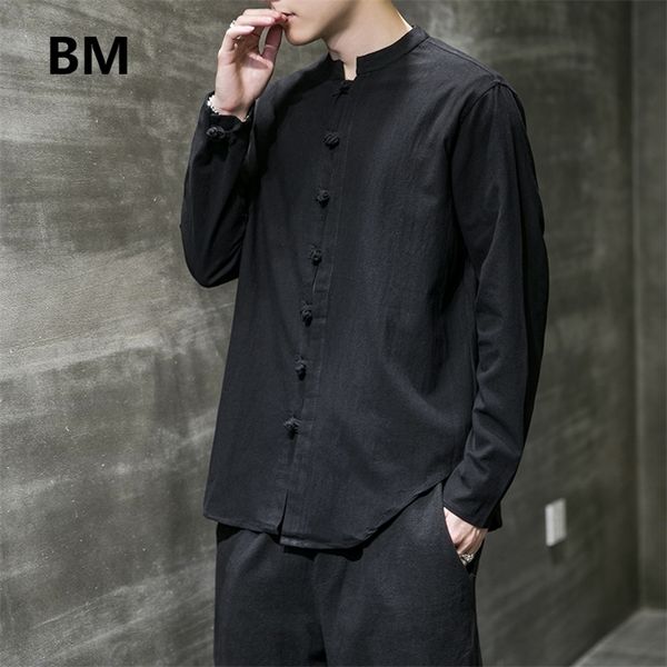 linen shirts men clothing chinese style long sleeve retro buttoned shirt solid color stand-up collar loose plus size 220323, White;black
linen shirts men clothing chinese style long sleeve retro buttoned shirt solid color stand-up collar loose plus size 220323, White;black