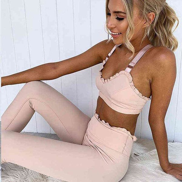 women yoga set ruffles sport suit sportswear workout gym clothing bra leggings pants fitness for woman tracksuit x364b t220725, White;red
women yoga set ruffles sport suit sportswear workout gym clothing bra leggings pants fitness for woman tracksuit x364b t220725, White;red