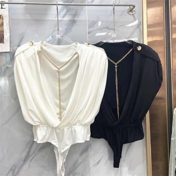 fabpop summer sleeveless v neck metal chain bodysuits women gb550 210709, Black;white
fabpop summer sleeveless v neck metal chain bodysuits women gb550 210709, Black;white