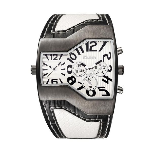 wristwatches oulm military watches men leather quartz watch man two time zone sport male clock relogio masculino dropwristwatches wristwatch, Slivery;brown
wristwatches oulm military watches men leather quartz watch man two time zone sport male clock relogio masculino dropwristwatches wristwatch, Slivery;brown
