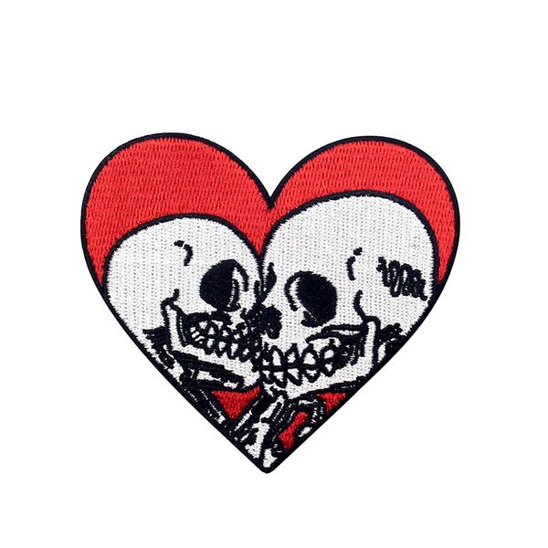 

true love till death sewing notions embroidery iron on patches for clothing shirts bags custom patch, Black
