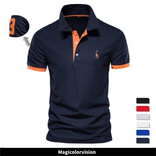 embroidery 35% cotton polo shirts for men casual solid color slim fit mens polos summer fashion brand men clothing 220707, White;black
embroidery 35% cotton polo shirts for men casual solid color slim fit mens polos summer fashion brand men clothing 220707, White;black