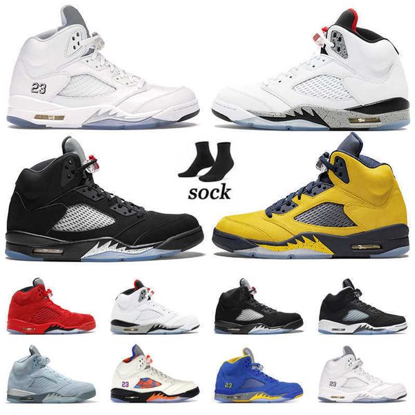 5 5s basketball shoes men sports sneakers oregon ducks quai white fire red mens trainers with sock, Black
5 5s basketball shoes men sports sneakers oregon ducks quai white fire red mens trainers with sock, Black