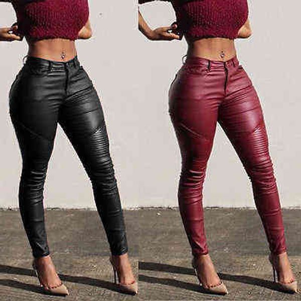 new fashion women slim leather pants skinny stretchy pencil pants high waist redxl, Black
new fashion women slim leather pants skinny stretchy pencil pants high waist redxl, Black