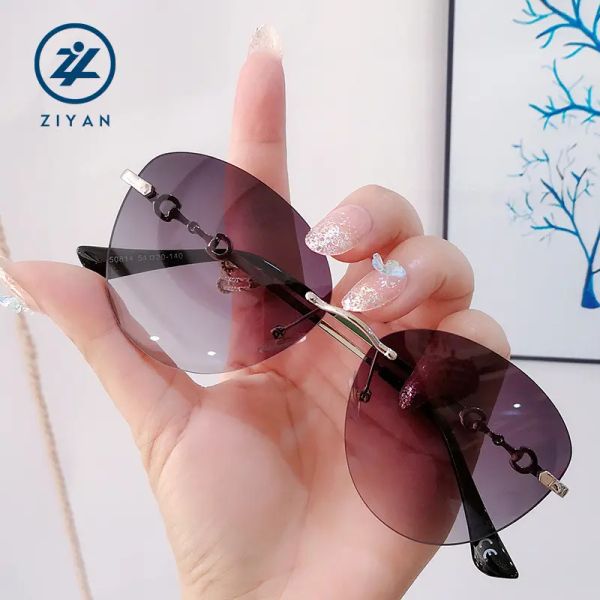 2022 internet celebrity frameless trimming sunglasses women's uv-proof sunglasses trendy metal gradient ocean lens glasses, White;black
2022 internet celebrity frameless trimming sunglasses women's uv-proof sunglasses trendy metal gradient ocean lens glasses, White;black
