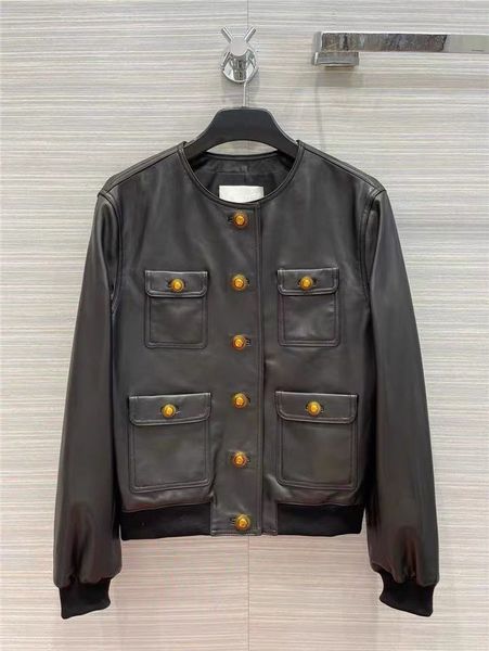 2022 natural genuine leather four metal button jacket women biker coat sheepskin winter fashion merino sheep warm real fur clothing motorcyc, Black;brown
2022 natural genuine leather four metal button jacket women biker coat sheepskin winter fashion merino sheep warm real fur clothing motorcyc, Black;brown