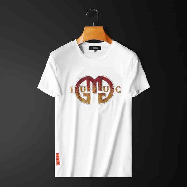 summer new t-shirt embroidery slim men's half sleeve piece fashion versatile mercerized cotton, White;black
summer new t-shirt embroidery slim men's half sleeve piece fashion versatile mercerized cotton, White;black