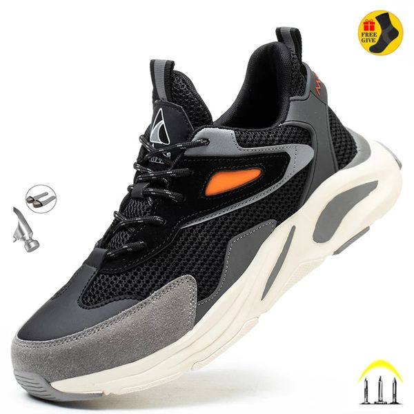 male sport safety shoes men work boots steel toe reflective strip protective shoes anti-puncture indestructible work sneakers, Black;brown
male sport safety shoes men work boots steel toe reflective strip protective shoes anti-puncture indestructible work sneakers, Black;brown