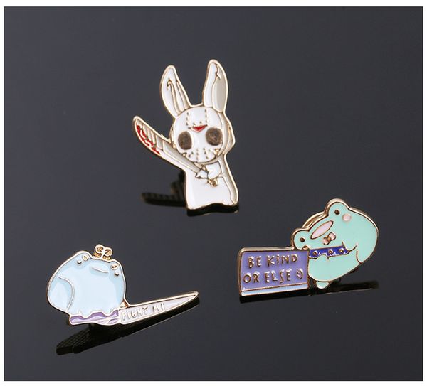 cross border new creative funny cartoon animal brooch frog knife rabbit letter badge pin clothing accessories, Blue
cross border new creative funny cartoon animal brooch frog knife rabbit letter badge pin clothing accessories, Blue
