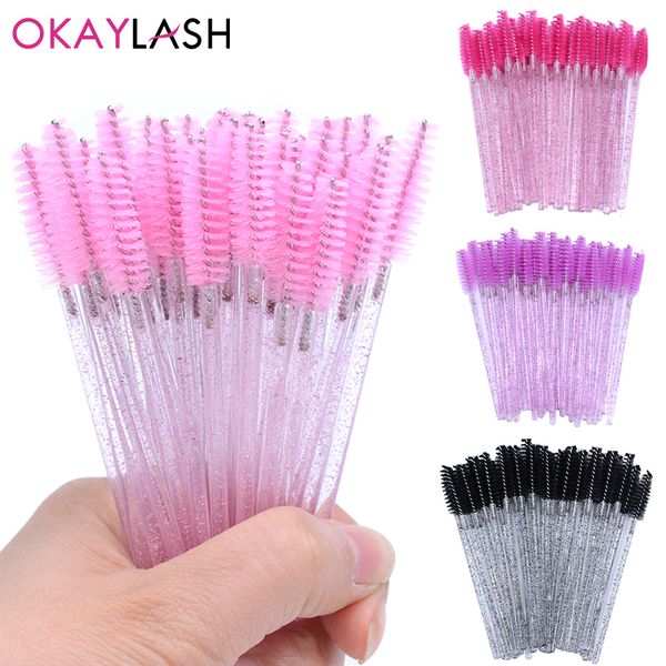 okaylash 50pcs disposable micro glitter eyelash mascara wands mini crystal eye lashes brush comb pink white spoolies 220524, Silver
okaylash 50pcs disposable micro glitter eyelash mascara wands mini crystal eye lashes brush comb pink white spoolies 220524, Silver