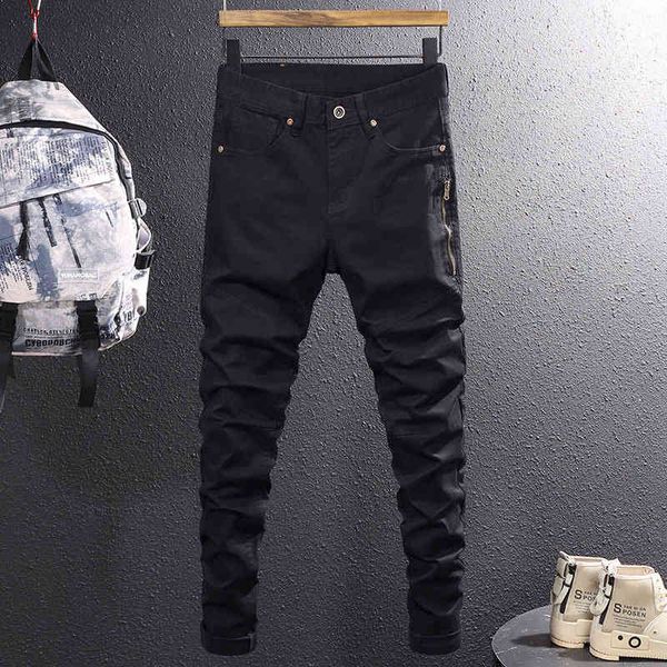men's jeans high street summer fashion jeans casual washed stitched locomotive elastic men's pants l7cu, Blue
men's jeans high street summer fashion jeans casual washed stitched locomotive elastic men's pants l7cu, Blue