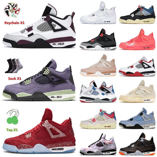 fashion 2022 og jumpman 4 4s iv basketball shoes canyon purple taupe haze pure money red thunder infrared raptors trainers sneakers eur 36-4