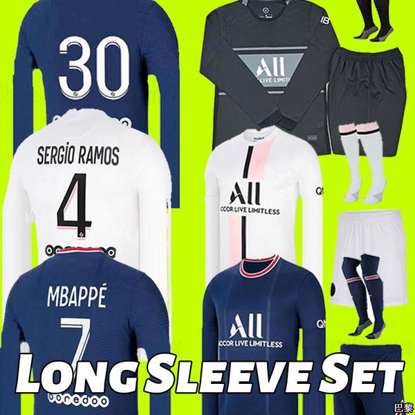long sleeve mbappe soccer jersey sergio ramos 21 22 maillots de football 2021 2022 verratti men kit icardi shirt uniforms enfants psgs foot, Black;yellow
long sleeve mbappe soccer jersey sergio ramos 21 22 maillots de football 2021 2022 verratti men kit icardi shirt uniforms enfants psgs foot, Black;yellow