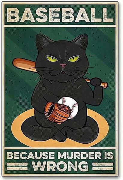 retro metal - cat play baseball -vintage backyard bar sign for plaque poster cafe wall art gift 8 x 12 inch
retro metal - cat play baseball -vintage backyard bar sign for plaque poster cafe wall art gift 8 x 12 inch
