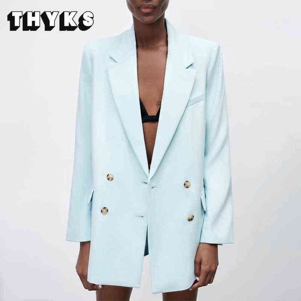 2022 new spring women solid color loose blazer casual long sleeves double breasted lapels long jacket female outerwear chic j220813, White;black
2022 new spring women solid color loose blazer casual long sleeves double breasted lapels long jacket female outerwear chic j220813, White;black