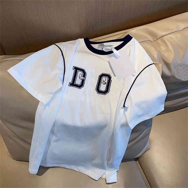 66% off new summer fashion heavy industry letter embroidery contrast round neck short sleeve women's simple loose t-shirt d1177, White
66% off new summer fashion heavy industry letter embroidery contrast round neck short sleeve women's simple loose t-shirt d1177, White