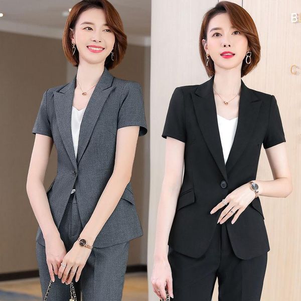 two piece dress summer short-sleeved thin casual women's slim-fit suit jacket gray skirt two-piece work uniforms business wear, White
two piece dress summer short-sleeved thin casual women's slim-fit suit jacket gray skirt two-piece work uniforms business wear, White