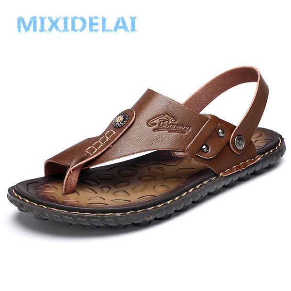 new fashion luxury leather men sandals handmade men shoes summer soft leather shoes flats beach sandals, Black
new fashion luxury leather men sandals handmade men shoes summer soft leather shoes flats beach sandals, Black