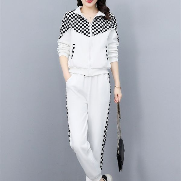 women's two piece pants sportswear set women's spring clothes in 2022, fashionable, foreign style, thin leisure sweater, two-piece, White
women's two piece pants sportswear set women's spring clothes in 2022, fashionable, foreign style, thin leisure sweater, two-piece, White