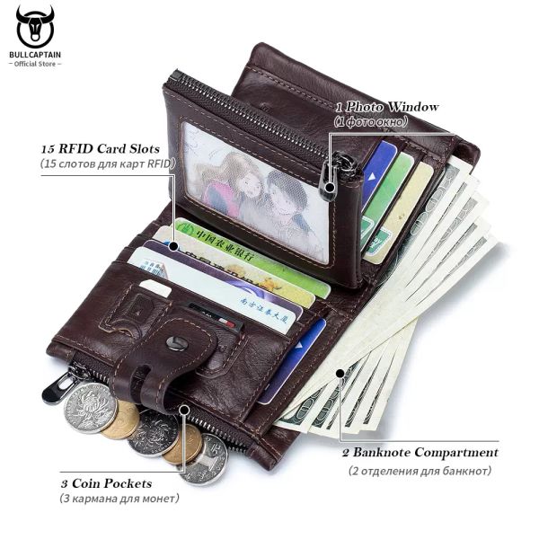 genuine cowhide leather mens wallet rfid anti-theft chain coin fold purse hasp zipper p id card holder male portefeuille
genuine cowhide leather mens wallet rfid anti-theft chain coin fold purse hasp zipper p id card holder male portefeuille