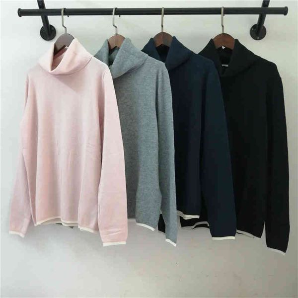 women's knits tees autumn and winter women's clothing elegant temperament big high neck loose wool cashmere sweater long sleeved, White
women's knits tees autumn and winter women's clothing elegant temperament big high neck loose wool cashmere sweater long sleeved, White