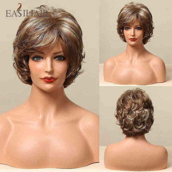 easihair short bob brown mixed blonde wavy synthetic wigs with bang golden natural for women daily cosplay heat resiatant 220525, Black
easihair short bob brown mixed blonde wavy synthetic wigs with bang golden natural for women daily cosplay heat resiatant 220525, Black