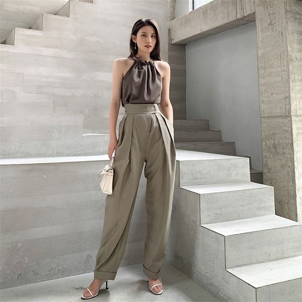 casual women pants summer autumn fashion female loose straight slacks pants ladies chain long trousers 201012, Black;white
casual women pants summer autumn fashion female loose straight slacks pants ladies chain long trousers 201012, Black;white