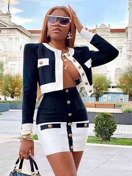 ailigou 2022 new aummer 2 piece suit patchwork black white o-neck long sleeve pocket button mini hip skirt female set t220729, Gray
ailigou 2022 new aummer 2 piece suit patchwork black white o-neck long sleeve pocket button mini hip skirt female set t220729, Gray