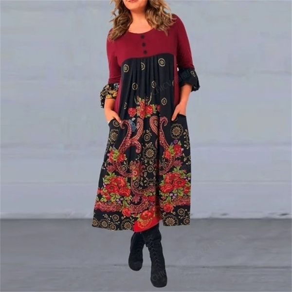 casual party elegant dresses autumn o neck loose women fashion pattern patchwork print dress vestdios lady maxi dress 220317, Black;gray
casual party elegant dresses autumn o neck loose women fashion pattern patchwork print dress vestdios lady maxi dress 220317, Black;gray