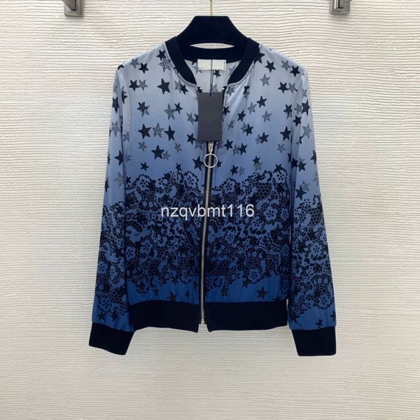 women's jackets 21 early autumn 100% silk air conditioning shirt with stars and flowers printed stand collar thin zipper jacket, Black;brown
women's jackets 21 early autumn 100% silk air conditioning shirt with stars and flowers printed stand collar thin zipper jacket, Black;brown