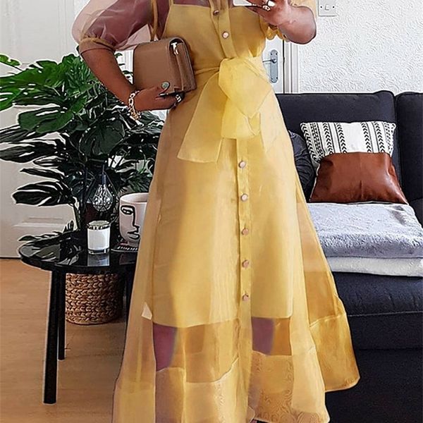 elegant robes women summer pleated puff sleeve loose dresses vonda casual lapel collar button up baggy vestido oversize sundress 220613, Black;gray
elegant robes women summer pleated puff sleeve loose dresses vonda casual lapel collar button up baggy vestido oversize sundress 220613, Black;gray
