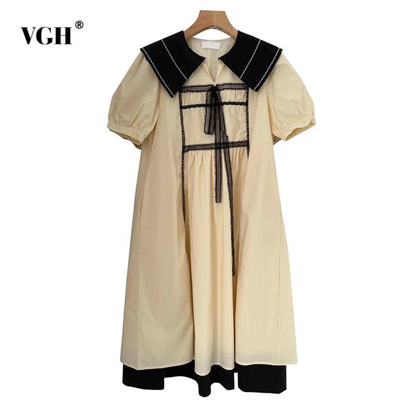 elegant hit color dress for women o neck short sleeve patchwork lace casual korean dresses female fashion clothing 210507, Black;gray
elegant hit color dress for women o neck short sleeve patchwork lace casual korean dresses female fashion clothing 210507, Black;gray