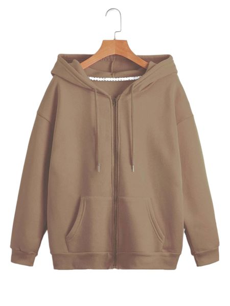 solid drawstring pocket front zip up thermal lined sweatshirt q93d#, Black 
solid drawstring pocket front zip up thermal lined sweatshirt q93d#, Black