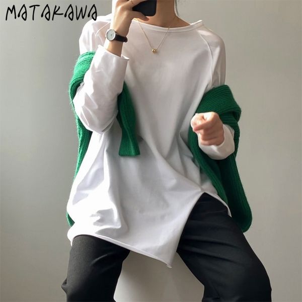 spring loose longsleeved tshirt women korean oneck oversize t shirt midlength inner tshirt 210506, White
spring loose longsleeved tshirt women korean oneck oversize t shirt midlength inner tshirt 210506, White