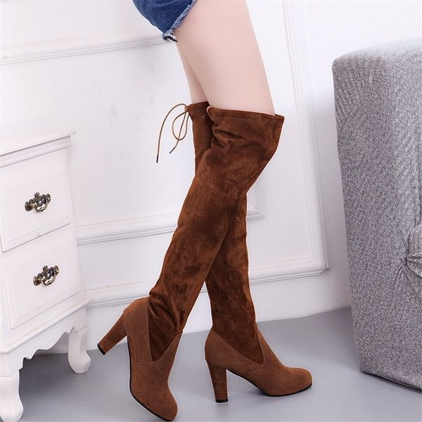 boot faux suede women over the knee lace up heels shoes woman female slim thigh high boots 220720, Black
boot faux suede women over the knee lace up heels shoes woman female slim thigh high boots 220720, Black