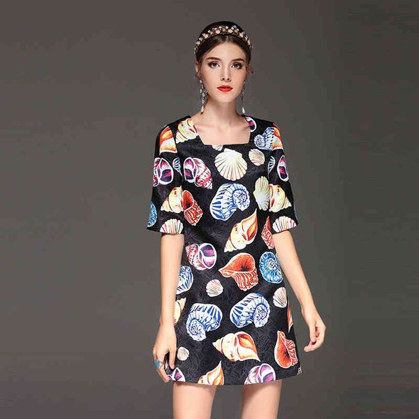 casual dresses autumn and winter fashion shell print square neck medium sleeve short dress, Black;gray
casual dresses autumn and winter fashion shell print square neck medium sleeve short dress, Black;gray