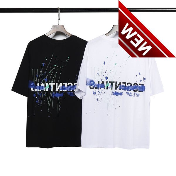 2022 summer new high street fashion shin god fog essentials ink splashing letter print short sleeve t-shirt, White;black
2022 summer new high street fashion shin god fog essentials ink splashing letter print short sleeve t-shirt, White;black