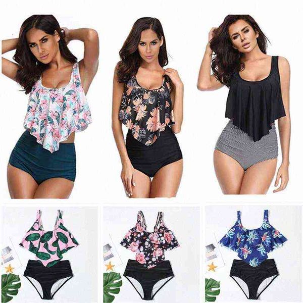 beach swimwear swimsuits womens bikini two piece bathing suits ruffled flounce high waisted bottom tankini sets t9da#, White;black
beach swimwear swimsuits womens bikini two piece bathing suits ruffled flounce high waisted bottom tankini sets t9da#, White;black