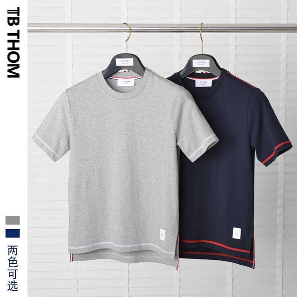 22 fashion luxury brand tb-thom short sleeve t shirts round neck men's simple leisure trend, White;black
22 fashion luxury brand tb-thom short sleeve t shirts round neck men's simple leisure trend, White;black