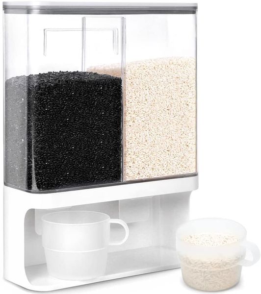 rice dispenser food savers storage containers laundry detergent wall-mounted dry storage kitchen organization with 2 measuring cups
rice dispenser food savers storage containers laundry detergent wall-mounted dry storage kitchen organization with 2 measuring cups