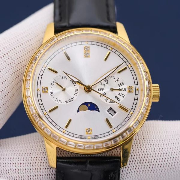tw 9100 movement designer watches diamond watch 40mm automatic imported mechanical movement leather strap waterproof 50m, Slivery;brown
tw 9100 movement designer watches diamond watch 40mm automatic imported mechanical movement leather strap waterproof 50m, Slivery;brown