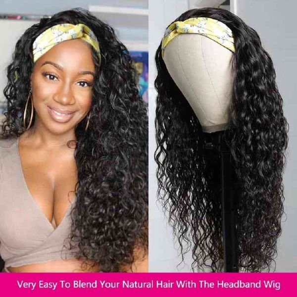 water wave human hair wigs headband full machine made scarf for women brazilian remy hair no glue 220606, Black
water wave human hair wigs headband full machine made scarf for women brazilian remy hair no glue 220606, Black
