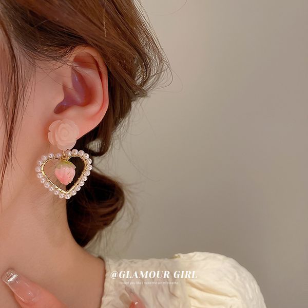 silver needle flower pearl hearth-shaped earrings spring simple cute eardrop sweet girl women, Golden
silver needle flower pearl hearth-shaped earrings spring simple cute eardrop sweet girl women, Golden